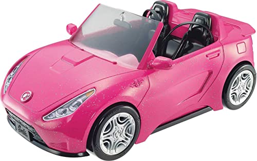 Barbie DVX59 Cabrio Glamour Auto Due Posti Con Dettagli Realistici, Rosa, 35,2 x 17,78 x 13,31 cm, Esclusivo Amazon & Extra n.3 - Bambola Snodata con Pelliccia Rosa e Maialino-Unicorno - 15 Accessori - immagine 3