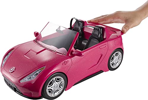 Barbie DVX59 Cabrio Glamour Auto Due Posti Con Dettagli Realistici, Rosa, 35,2 x 17,78 x 13,31 cm, Esclusivo Amazon & Extra n.3 - Bambola Snodata con Pelliccia Rosa e Maialino-Unicorno - 15 Accessori - immagine 5