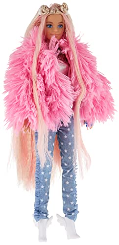 Barbie DVX59 Cabrio Glamour Auto Due Posti Con Dettagli Realistici, Rosa, 35,2 x 17,78 x 13,31 cm, Esclusivo Amazon & Extra n.3 - Bambola Snodata con Pelliccia Rosa e Maialino-Unicorno - 15 Accessori - immagine 6