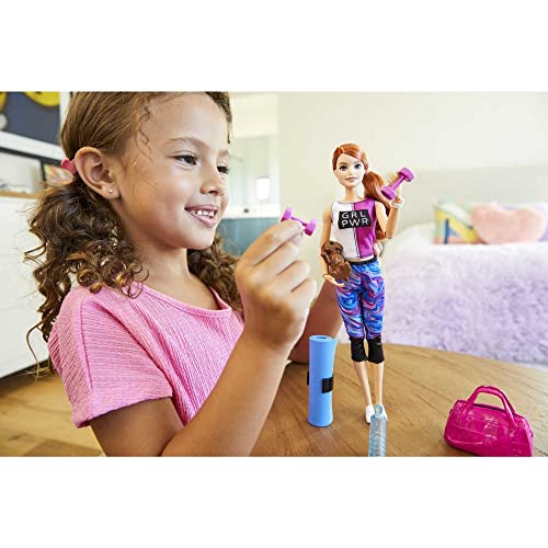 Barbie Wellness Playset Sport con Bambola e Accessori, Giocattolo per Bambini 3+ Anni, GJG57 - immagine 3