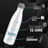 Borraccia Termica Bottiglia Termica Acciaio Inox 500ml Bottiglia Termica Made in Italy Ecologica Thermos 24 Ore Freddo & 12 h Caldo - Personalizzata con nome - Terapista Psicomotrice Donna