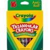 CRAYOLA TRIANGULAR CRAYONS 16 COUNT