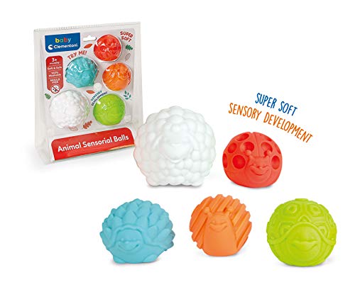 Clementoni Disney Baby Animal Sensory Ball, 5 Palline Sensoriali Neonati 3+ Mesi, con Forme di Animali Differenti e Texture e Colori Diversi, Lavabili, Igienizzabili e Antimuffa, 17454 - immagine 7