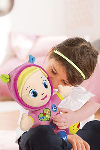 Baby Clementoni - Alice, la Mia Prima Bambola, Peluche Bambini 10+ Mesi, Centro Attività con Ciuccio e 3 Tasti per Imparare Forme, Numeri, Colori, Parole e Versi degli Animali, Lingua Italiana, 17201 - immagine 8
