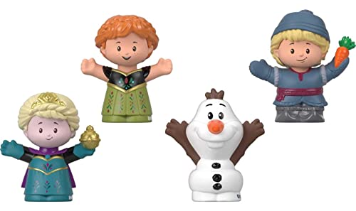 Disney Frozen- Little People 4 Personaggi, Elsa, Anna, Olaf, e Kristoff,  Giocattolo per Bambini 18 + Mesi, GMJ13 – Giochi e Prodotti per l'Età  Evolutiva