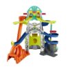 Fisher-Price, Little People, Mega Torre Scontri e Sfide, Pista con Veicoli Giocattolo per Bambini 18+Mesi, GMJ12