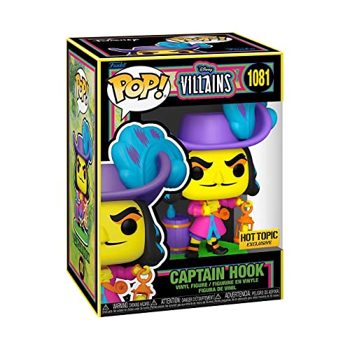 Funko Pop! Disney: Villains - Hook - (Blacklight) - Disney Villains - Cattivi Disney - Figura in Vinile da Collezione - Idea Regalo - Merchandising Ufficiale - Giocattoli per Bambini e Adulti