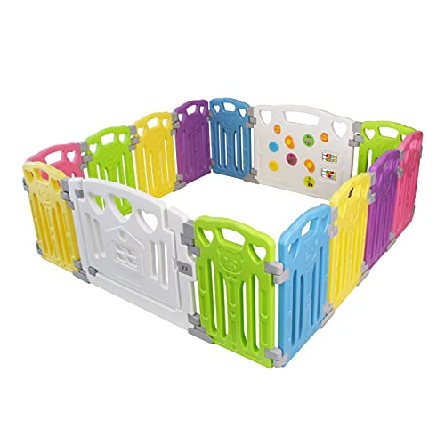 Box Bambini, 120x120x65cm Box per Bambini, Base Antiscivolo e Rete  Traspirante Recinzione per Bambini, Ampio Parco Giochi di Sicurezza  Impermeabile in