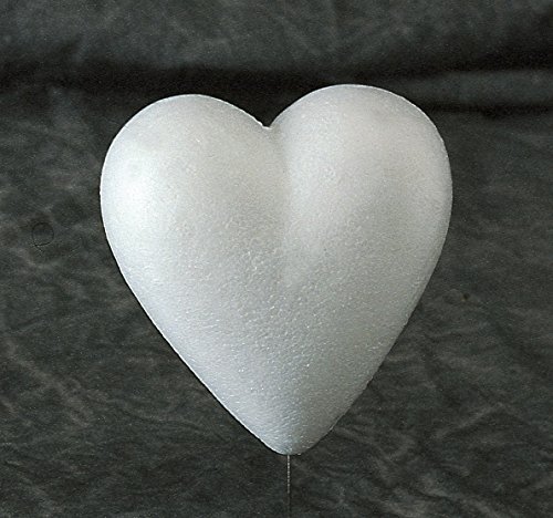 italveneta Teaching 9091 - Set 22 Cuori Pieni in Polistirolo, Misura 70 mm, Bianco - immagine 3