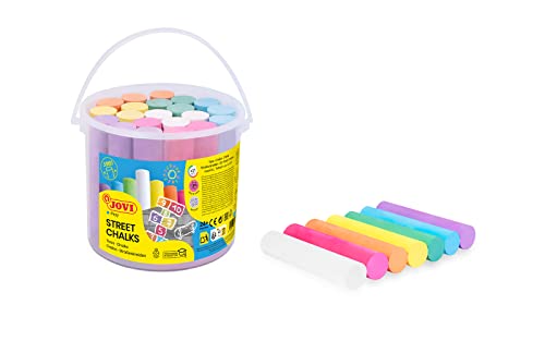 Jovi - Maxi Street CHALKS Gessetti, Scatola da 20 Pezzi, Colori Assortiti, Non producono Polvere, Facili da Cancellare e Molto Resistenti, Senza glutine (1130) - immagine 3