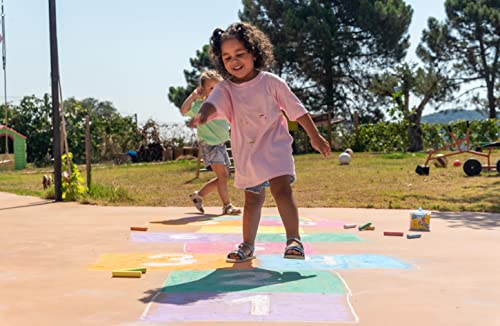 Jovi - Maxi Street CHALKS Gessetti, Scatola da 20 Pezzi, Colori Assortiti, Non producono Polvere, Facili da Cancellare e Molto Resistenti, Senza glutine (1130) - immagine 7