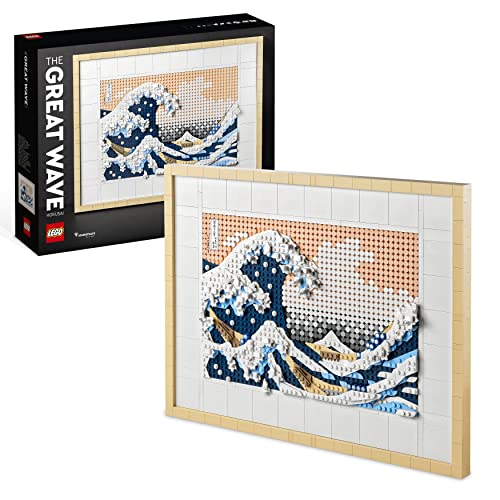 Lego 31208 Art Hokusai – Grande Onda 3D, decorazione da parete giapponese,  set fai da te, tela oceanica incorniciata, hobby per adulti, DYI, regalo  per lui e per lei – Giochi e