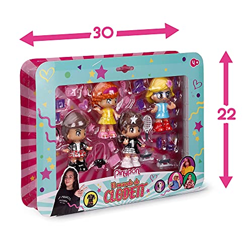 Pinypon - Il Mondo Clodett, Pack 4 Figure, Personaggi dei Video: Janette, Catalina, Hortensia e Clodett, Storie di Giocattoli per Creare Video Canale Youtube, 700016941 - immagine 12