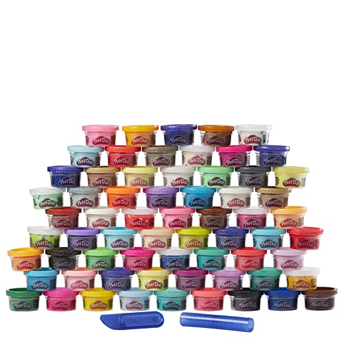 Play-Doh Ultimate Color Collection, Confezione da 65 composti modellabili Assortiti per Bambini dai 3 Anni in su, atossico, Divertenti barattoli da 28 Grammi - immagine 16