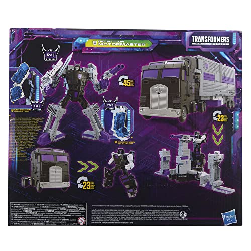 Transformers, Generations Legacy Series, Comandante Decepticon Motormaster, Action Figure combinabile da 33 cm, dagli 8 Anni in su, Multi, Taglia Unica - immagine 8