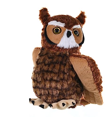 Wild Republic- Cuddlekins Gufo dalle Corna Grandi Wild Animale, Colore Corno, 12 Inches, 12310