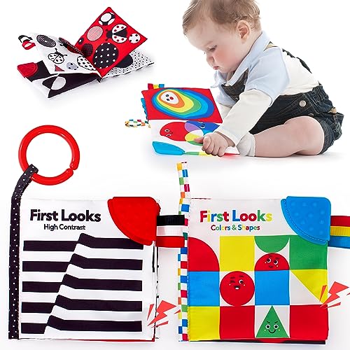 Libri sensoriali Montessori per neonati da 0 a 3 mesi libro sensoriale per  attività per bambini 1 anno giocattolo per l'apprendimento precoce dei