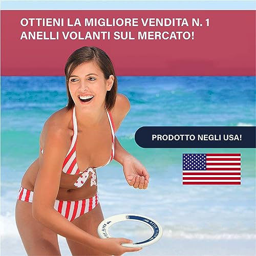 Activ Life Volantino Attivo Anelli Frisbee Che Si Illuminano al Buio - Divertimento all'Aria Aperta per Bambini, Ragazzi o Ragazze di Tutte Le età! 2 pacchi - immagine 7