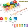Afufu Giochi Montessori Magnetici di Pesca in Legno, 2 in 1 Forme Geometriche Ordinamento Gioco Impilatore, Giocattoli Educativi Bambino, Regali Natale per Bambini 3 4 5 Anni Ragazzi Ragazze - immagine 7