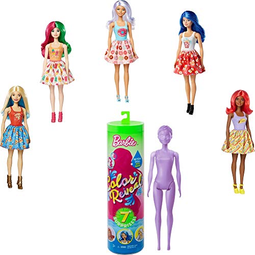 Barbie- Color Reveal Assortimento a Sorpresa, Vestito e Acconciatura Giocattolo per Bambini 3+ Anni, GTP41