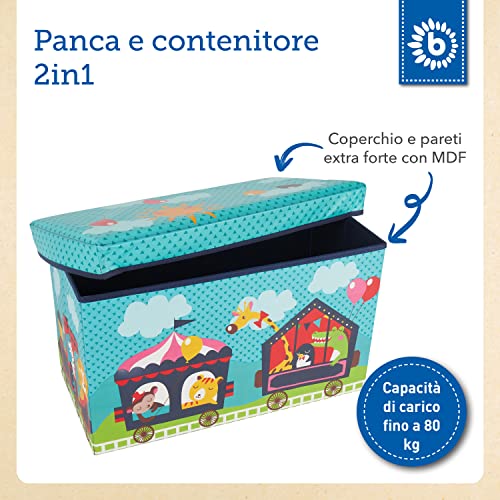 BIECO | contenitore giochi bambini | porta giochi bambini contenitori | scatole portaoggetti | baule portagiochi bambini | cesta giochi | cesta giochi bambini | cesto giochi bambini - immagine 5