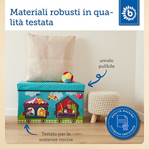 BIECO | contenitore giochi bambini | porta giochi bambini contenitori | scatole portaoggetti | baule portagiochi bambini | cesta giochi | cesta giochi bambini | cesto giochi bambini - immagine 7