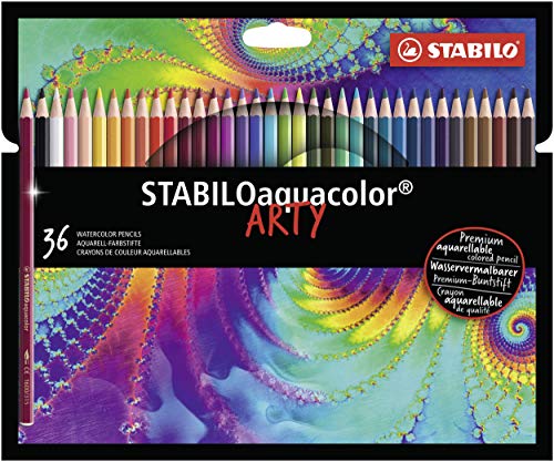 Stabilo STABILOaquacolor - Matita colorata acquarellabile - ARTY - Astuccio da 36 - Colori assortiti