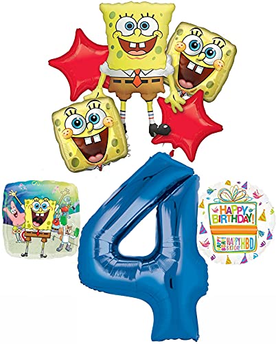 Mayflower Products Spongebob Squarepants 4° compleanno festa forniture e  palloncini bouquet decorazioni – Giochi e Prodotti per l'Età Evolutiva