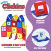 Playmags 100 Pcs di Costruzioni Magnetiche - Impara Forme,Colori e Alfabeti - STEM Magneti più Forti Giocattoli - Blocchi Magnetici 3D - Resistenti tessere magnetiche bambini - Costruzione Magnetica - immagine 5