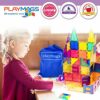 Playmags 100 Pcs di Costruzioni Magnetiche - Impara Forme,Colori e Alfabeti - STEM Magneti più Forti Giocattoli - Blocchi Magnetici 3D - Resistenti tessere magnetiche bambini - Costruzione Magnetica - immagine 7