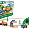BRIO World - Starter Set Ferrovia Carica e Trasporta, Set Costruzioni Trenino in Legno da 19 Pezzi, Giocattolo per Bambino e Bambina 3+ Anni