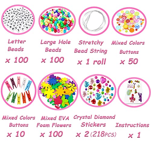 VLUINANI Lavoretti Creativi per Bambini DIY Art Craft Set Scovolini Pipa Colorati Pompon, Sticks, Piume, Kids Mestiere Fai da Te Decorazioni Giocattoli Regali - immagine 5