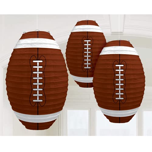 Amscan Football FRENZY festa di compleanno lanterne decorazione (3 pezzo), multicolori, 30,5 x 27,9 cm - immagine 4