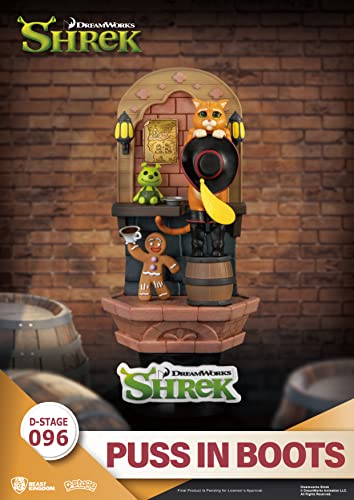 Beast Kingdom - Shrek DS-096 Puss In Boots Diorama Stage 6" Statue - immagine 6
