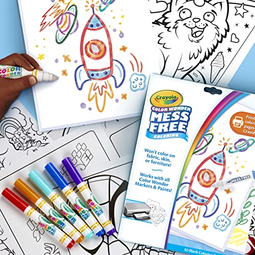 Crayola Colorazione gratuita di Wonder Mess di colore, pagine da colorare vuote, 50 conteggio, set di ricarica della pagina stampabile - immagine 7