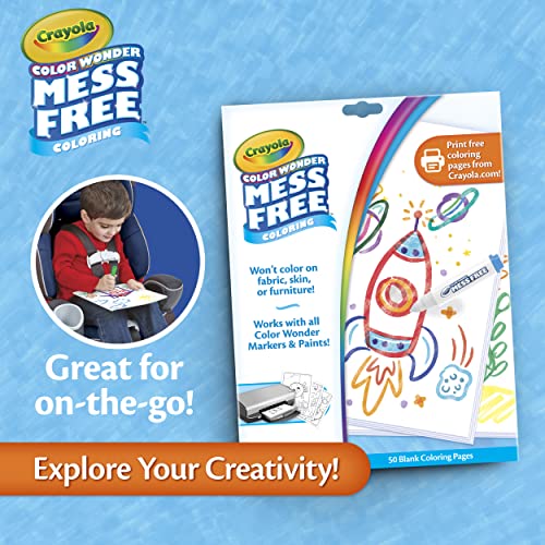 Crayola Colorazione gratuita di Wonder Mess di colore, pagine da colorare vuote, 50 conteggio, set di ricarica della pagina stampabile - immagine 8
