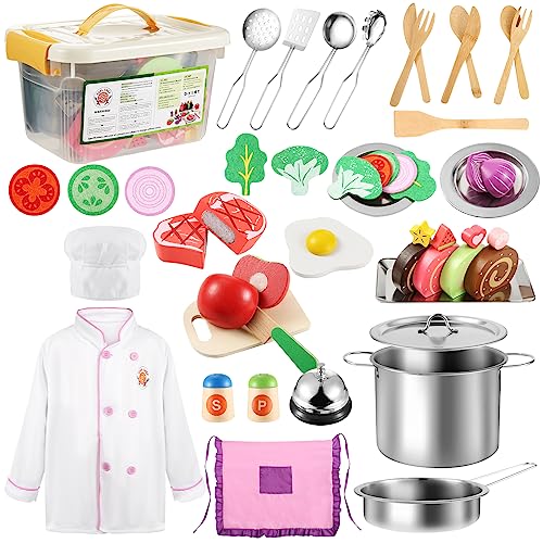 Set Giocattolo Da Cucina Per Bambini Per Giochi Di Imitazione Cucina  Divertenti, Età 3-6 Anni, Con Utensili Da Cucina E Gioco Di Taglio  Interattivo Genitore-figlio, Adatto Per Maschi E Femmine, Regalo Ideale