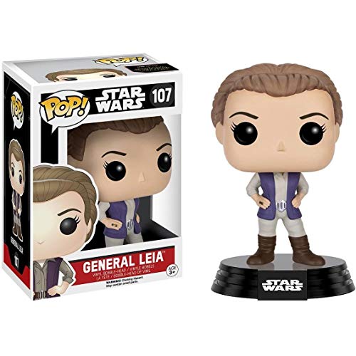 Funko 9610 Star Wars 9610" POP Bobble E7 TFA General Leia Action Figure, Cream,Purple
