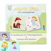 GRINSEZWERGE Gioco di memo – Collezione di giochi 9 in 1 per bambini dai 2 ai 6 anni | Montessori giocattolo promuove concentrazione + memorizzazione I gioco educativo con 7 livelli di difficoltà |