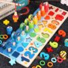 Giochi Educativi Montessori, Gioco Pesca Magnetica, in Legno per Imparare i colori, e la Matematica