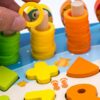 Giochi Educativi Montessori, Gioco Pesca Magnetica, in Legno per Imparare i colori, e la Matematica - immagine 7