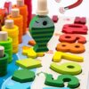 Giochi Educativi Montessori, Gioco Pesca Magnetica, in Legno per Imparare i colori, e la Matematica - immagine 8