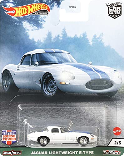 Hot Wheels Jaguar Lightweight E-Type Vehicle, Car Culture Circuit Legends Vehicles for 3 Kids Years Old & Up, Premium Collection of Car Culture 1:64 Scale Vehicles - immagine 5