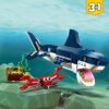 LEGO 31088 Creator Creature degli Abissi, Set 3 in 1 con Animali Giocattolo Marini da Costruire come Squalo, Calamaro o Rana Pescatrice, Giochi per Bambini e Bambine, Idee Regalo - immagine 3
