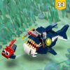 LEGO 31088 Creator Creature degli Abissi, Set 3 in 1 con Animali Giocattolo Marini da Costruire come Squalo, Calamaro o Rana Pescatrice, Giochi per Bambini e Bambine, Idee Regalo - immagine 5