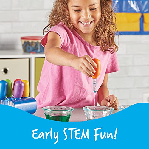 Learning Resources Contagocce jumbo con supporto Primary Science, pipette bambini, giochi causa effetto, motricità fine, 3 anni - immagine 3