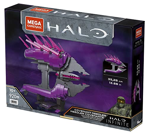 MEGA Construx Covenant Needler Collector Halo Infinite Construction Set, Building Toys for Kids, Colore, HDC30 - immagine 5