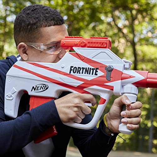 NERF Fortnite B-AR Motorized Dart Blaster, Fortnite Convergence Paint, 10-Dart Blaster, 10-Dart Magazine, 10 Darts F2344EU4 Multicolor - immagine 7
