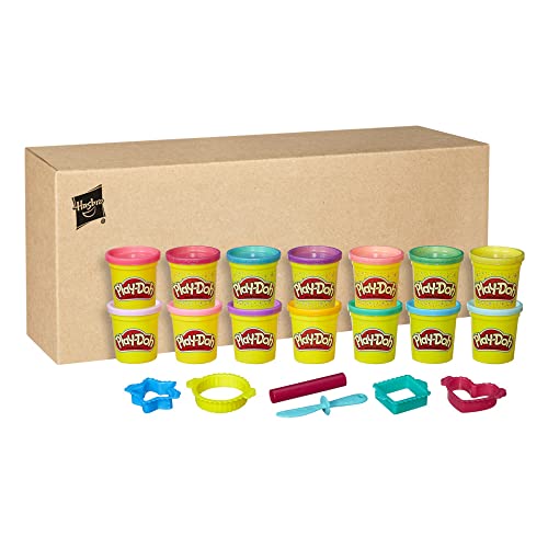 Play-Doh - 14 vasetti in Colori Assortiti (Pasta da Modellare, vasetti da 84 g)