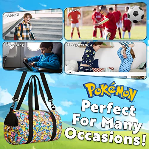Pokemon Borsone Palestra - Borsa Piscina Bambino Bambina Borsone Da Viaggio con Tracolla Sacca Sport Calcio Idea Regalo Ragazzo Gadget Ufficiale (Multicolore) - immagine 5